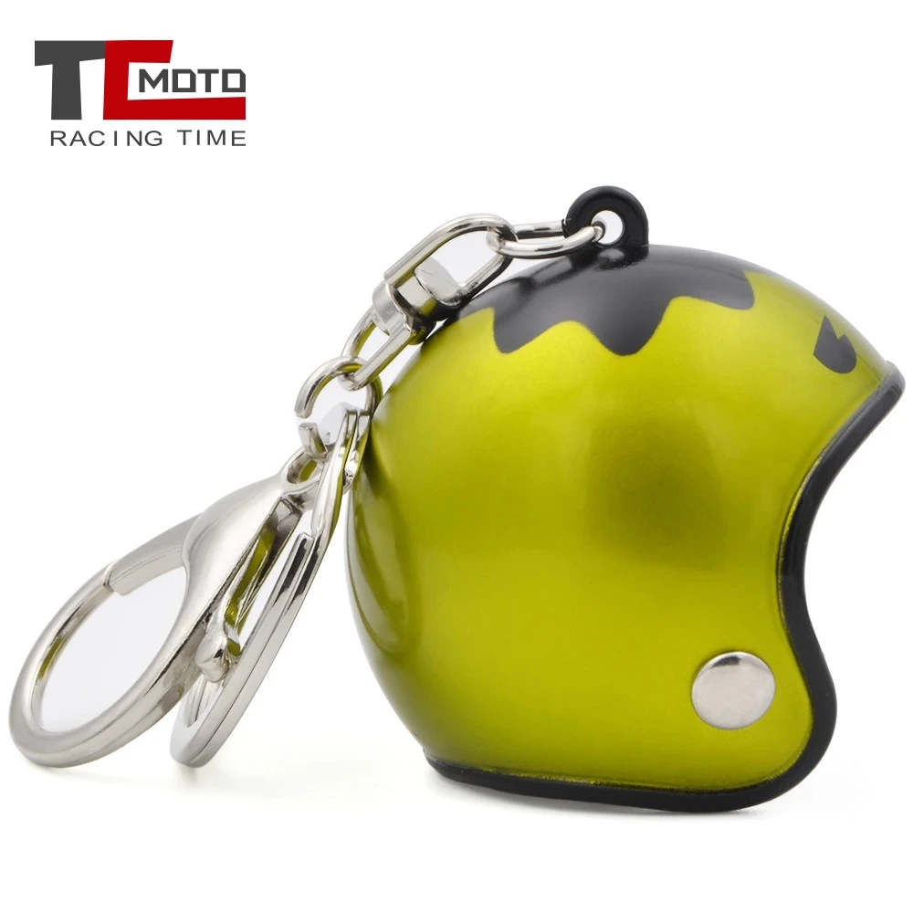 Creative Motorcycle Bicycle Helmet Key Fob Chain Ring Keychain Keyring Mini 