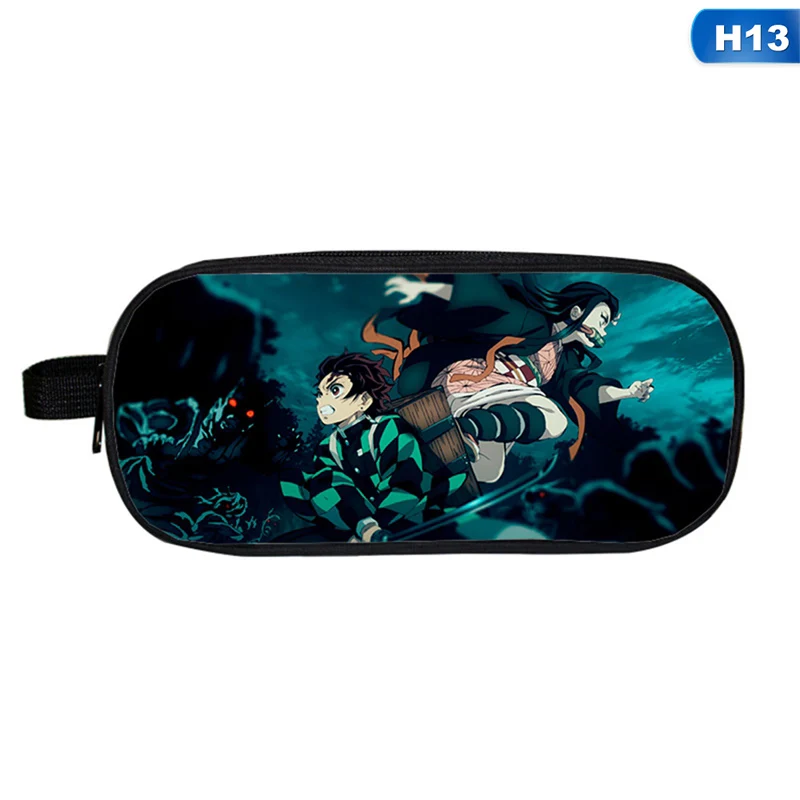 Demon Slayer: Kimetsu No Yaiba пенал для мальчиков и девочек-подростков, косметички, школьные принадлежности, канцелярские принадлежности, сумка для хранения, косметичка