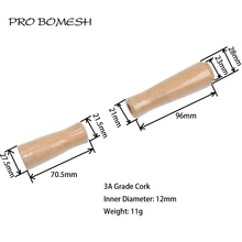 Pro Bomesh 1 комплект, 11 г, 3 А класс, пробковая задняя рукоятка, раздельная рукоятка, набор, сделай сам, удочка, строительный компонент, ремонтная удочка