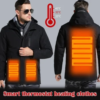 

2020 Unisex Warming Heated Vest Smart Constant Temperature Heating Jackets USB Charging One Key Heating Coat X85