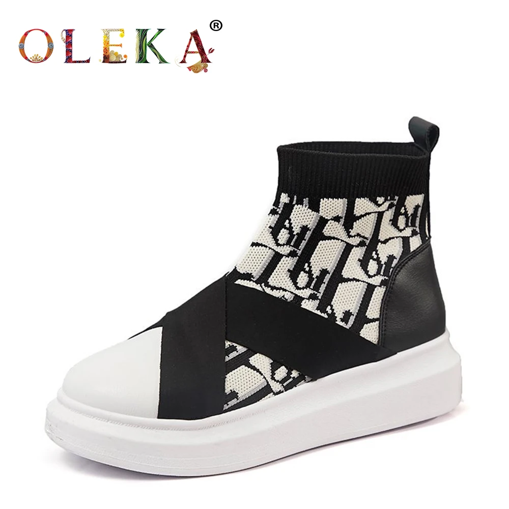 

OLEKA Mid-calf Winter Ladies Boots Platform Totem Round Toe Winter Boots Women Leisure Style Work & Safety New AS379