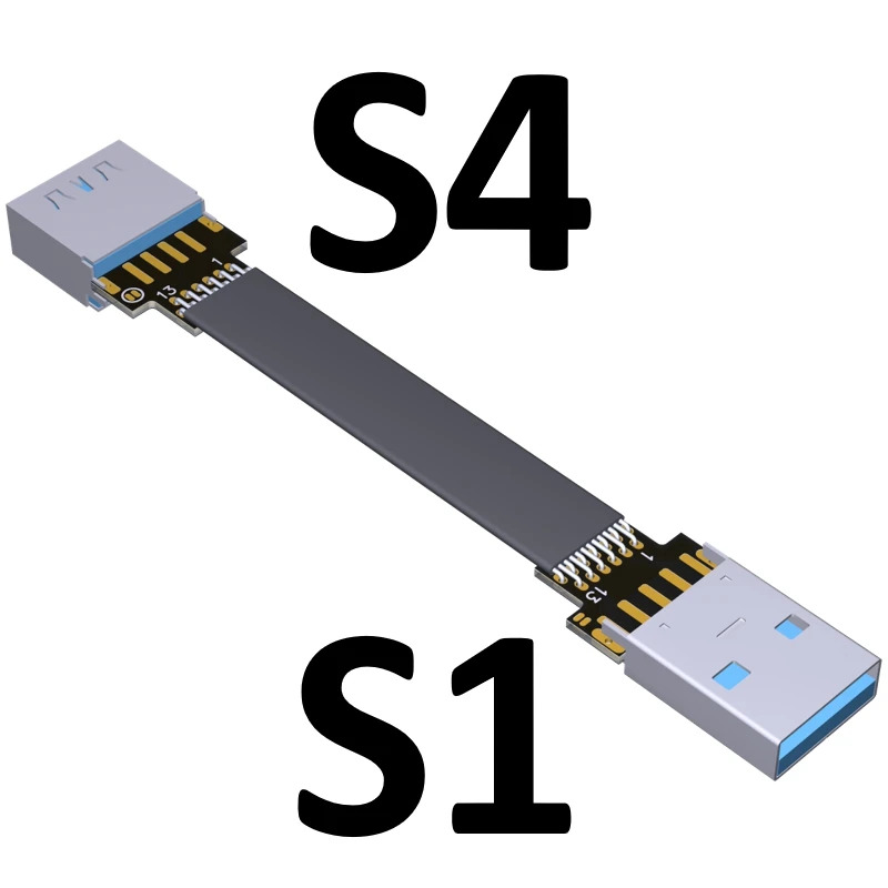 Плоский ленточный кабель USB 3,0, Суперскоростной USB кабель-удлинитель для мужчин и женщин, 0,5 м, 1 м, 1,5 м, 2 м, 3 м, USB кабель-удлинитель для передачи данных