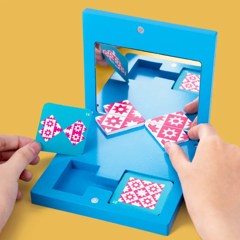 

Mirror Image Jigsaw Puzzle GB. 45 Wooden Quality Children Jigsaw Puzzle Whole Brain Space Thinking Logic Reasoning Educational F