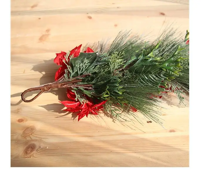 Индиго-красный Poinsettia Рождественский цветок Висячие цветочные композиции букет из искусственных цветов вечерние домашние мероприятия
