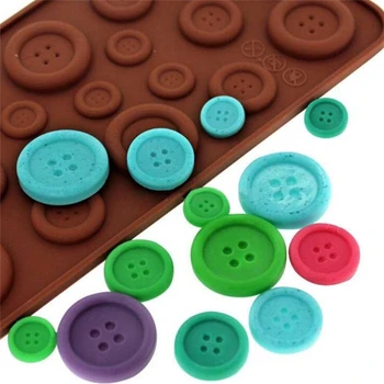

1Pcs Button Shape Silicone Mold Chocolate mould Spoon Shape DIY Handmade Ice Chocolate Sugar Mould for Cake Decorating Tools New