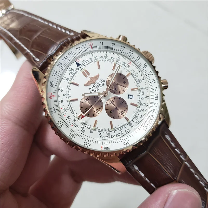 

2020 Breitling- Luxury Brand Mechanical Wristwatch Mens Watches Quartz Watch with Stainless Steel Strap relojes hombreautomatic5