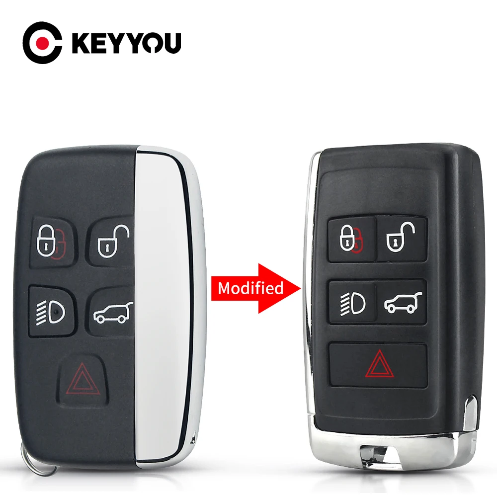 Remote Car Key Shell Case Fob 5 Button for Jaguar X-Type S-Type XF XFR XJ XJ8 XJ 