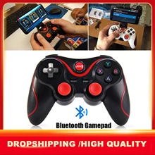 T3 bluetooth gamepad joystick para android sem fio jogos s600 stb s3vr controlador de jogo para pc android smartphone com suporte