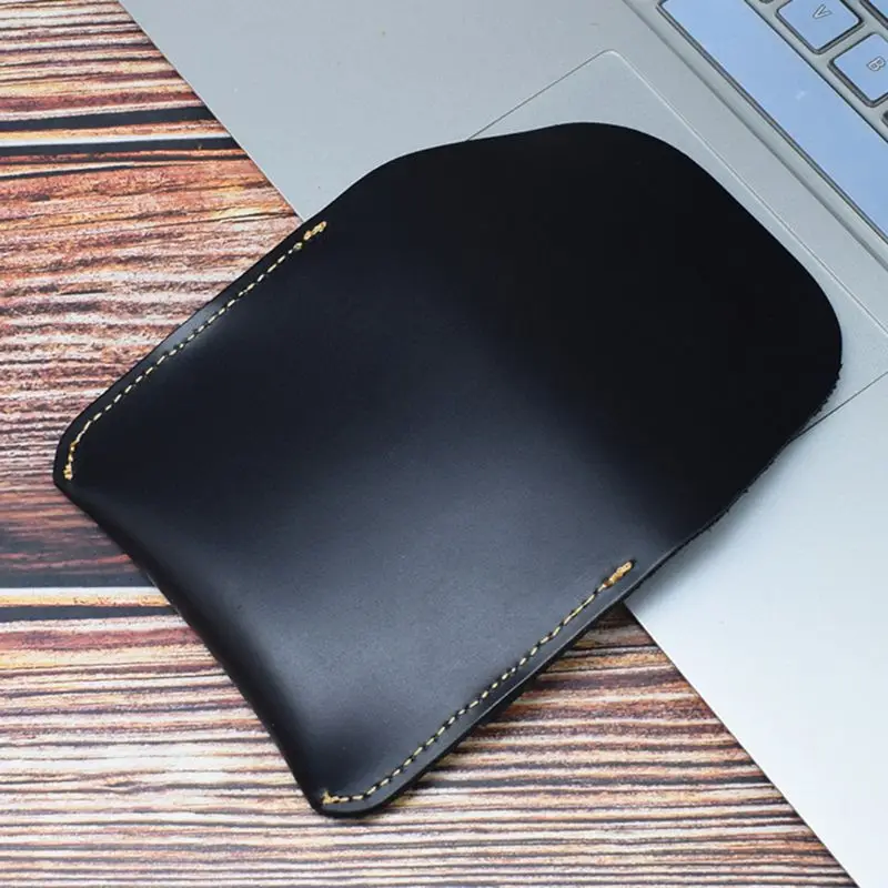 Unisex Genuine Leather Coin Card Key Case Change Pouch Mini Purse Wallet Bag F42A