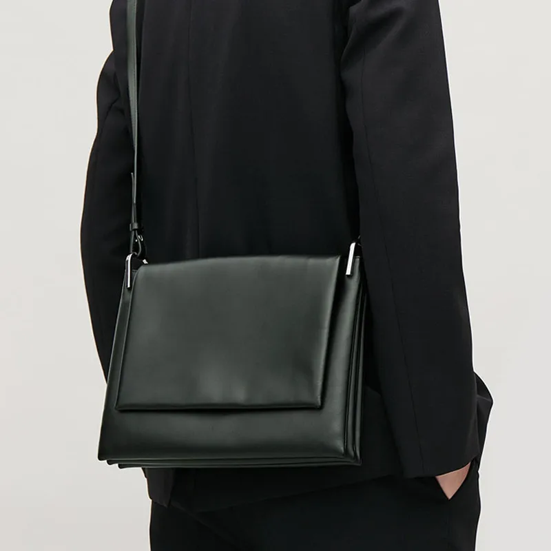 

Vintage Women messenger bag simple briefcase black pu leather female shoulder bags bolsas feminina sling bags lady handbag