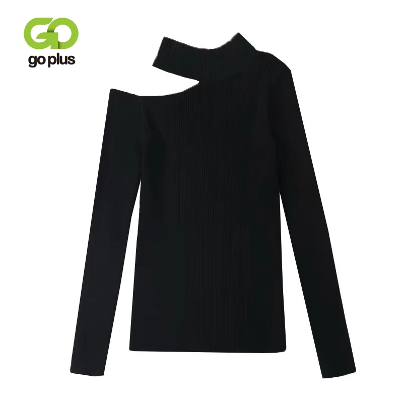 Женские свитера GOPLUS джемпер с открытыми плечами зимняя одежда Женская