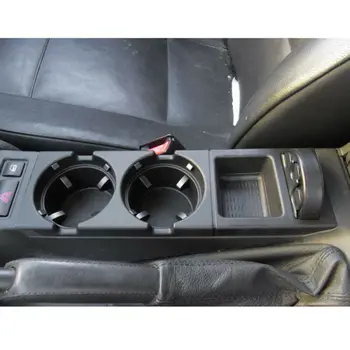 

1 Set Front Center Console Drink Cup Holder Plastic Storing Box Black Drink Stand Replacement For BMW E46 3Series 1999-2006
