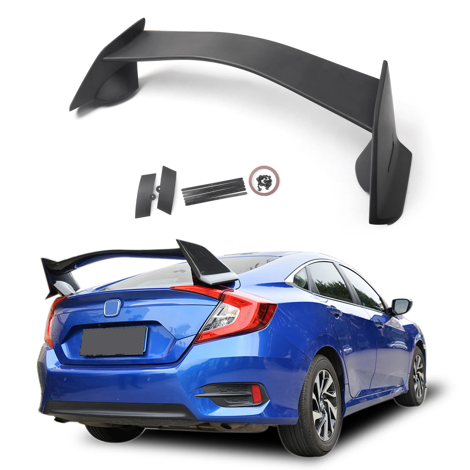Areyourshop Тип R СТИЛЬ ABS пластмассовый задний спойлер, крыло, багажник для Honda Civic 4Dr седан- крыло спойлер автостайлинг запчасти
