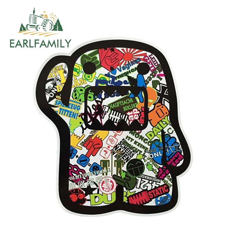 EARLFAMILY 13 см x 9 1 Domokun Shocker JDM тюнинг DUB Переводные красочные автомобильные наклейки и