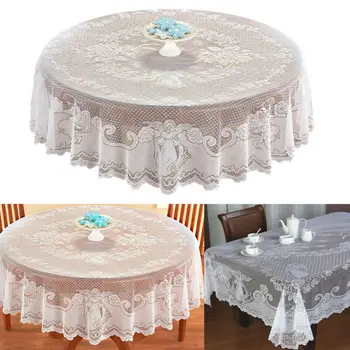 

Home Party Table Cloth Decor Vintage Angel Lace Tablecloth Rectangle Round Christmas New Year Table Cloth Cover