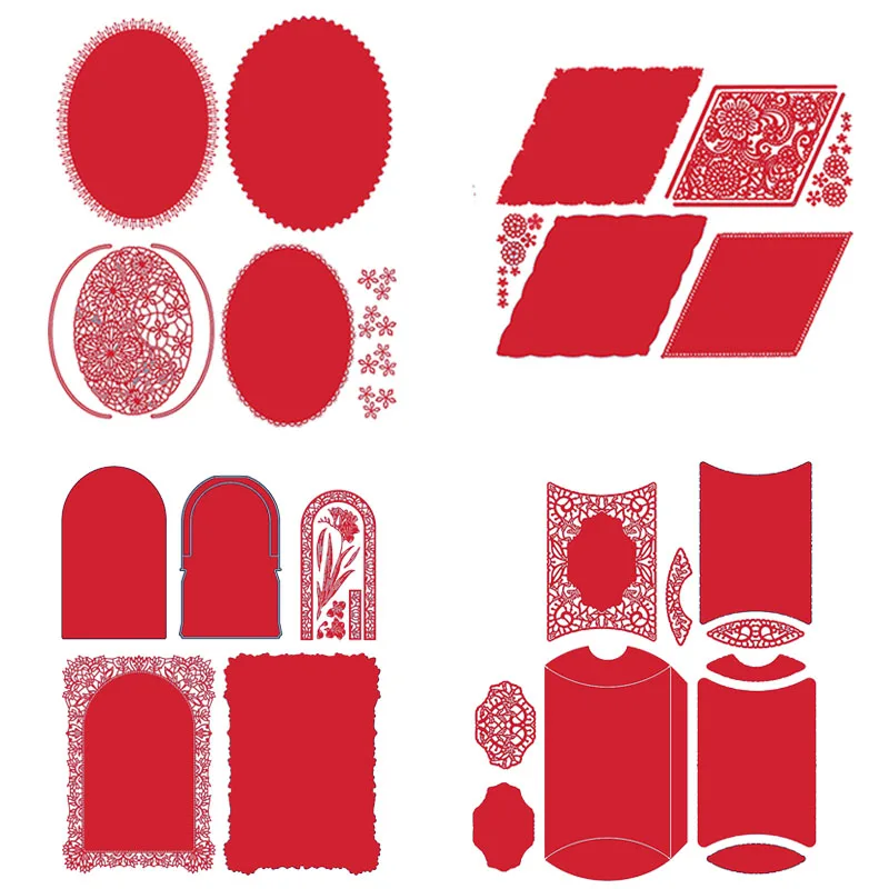 

Frame Metal Cutting Dies Oval Stencils for DIY Scrapbooking Paper Cards Crafts Embossing New 2019 Die Cutter Decorative Handmade