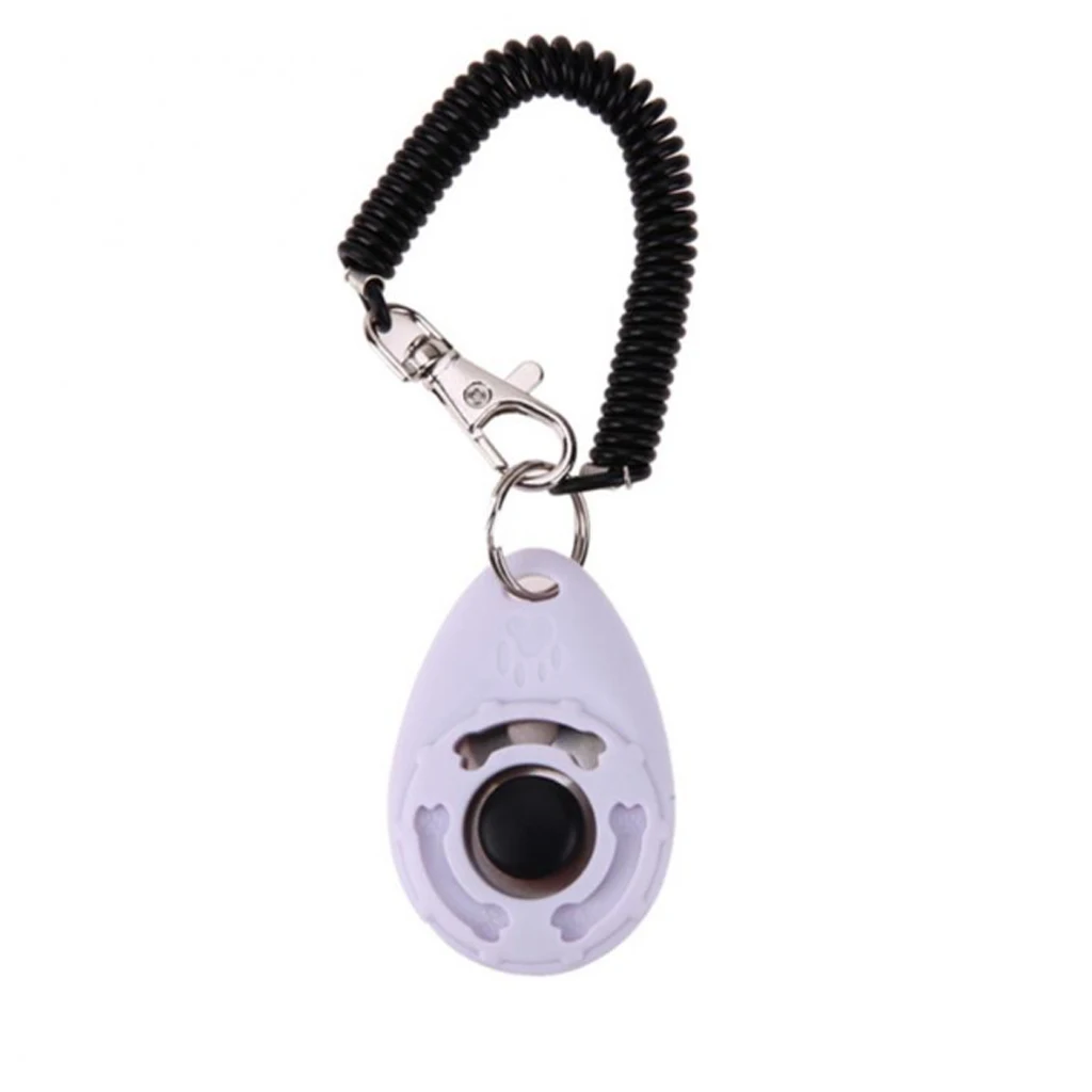 New Portable Dog Whistle Cat Button Clicker Trainer Agility Aid Wrist Strap