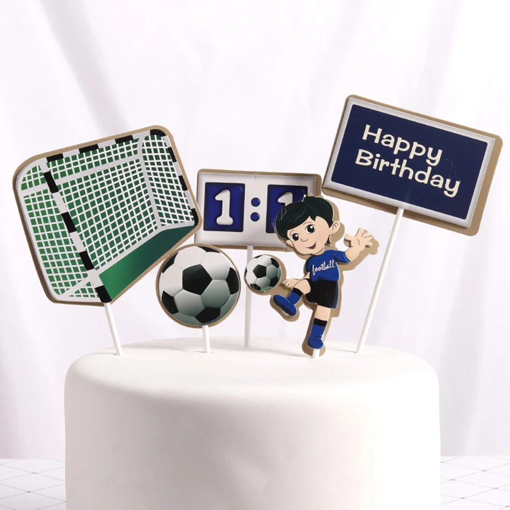 

25pcs Lovely Football Cupcake Toppers Picks Cute Little Boy Cake Decoration Topper Cake Topper Toothpick For Party Kids Birthday