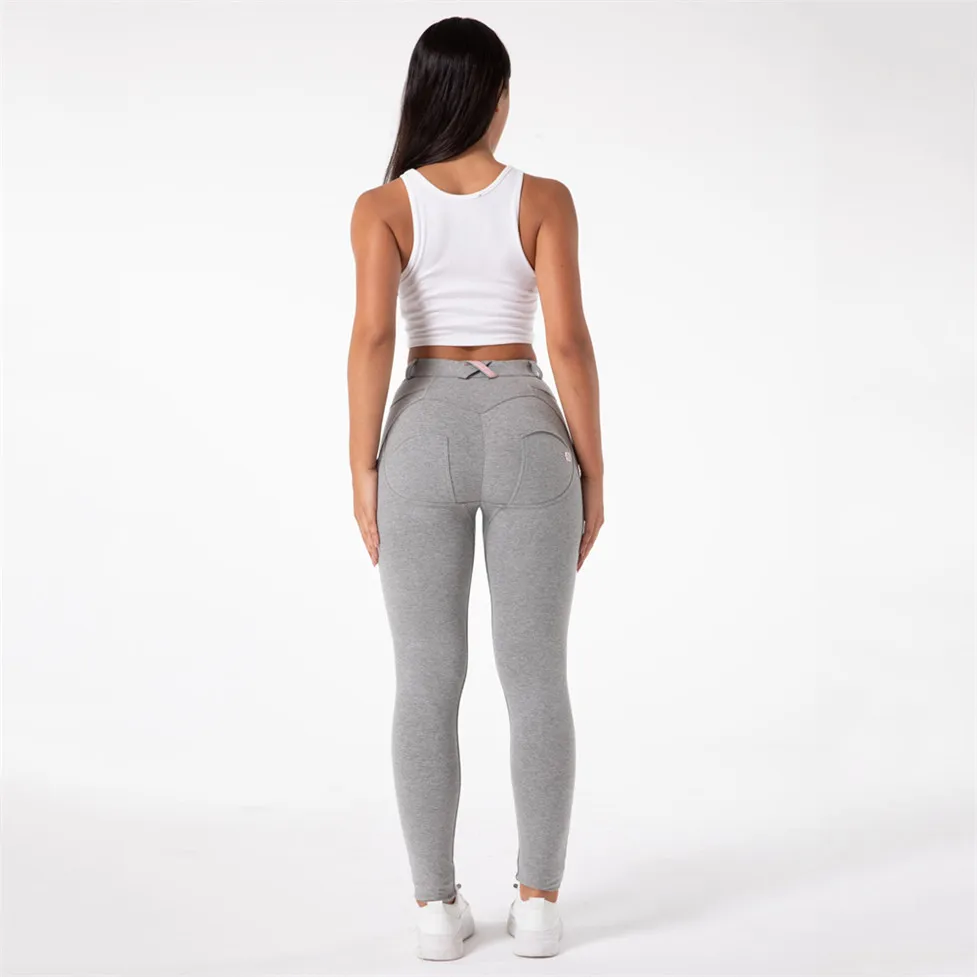 Shascullfites Melody Grey Running Leggings Girl Tight Elastic Fitness Pants Bum Lift Pencil Pants Women Clothing