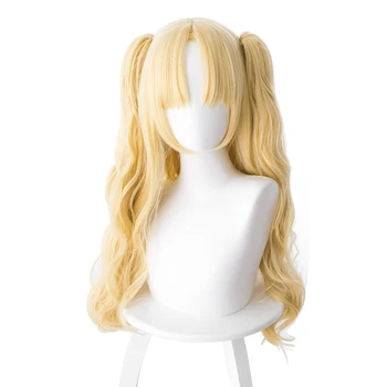 

Fate Grand Order Cosplay Wig Ereshkigal Servant Lancer Blond Synthetic Hair Wig Cap Halloween Cosplay 80cm