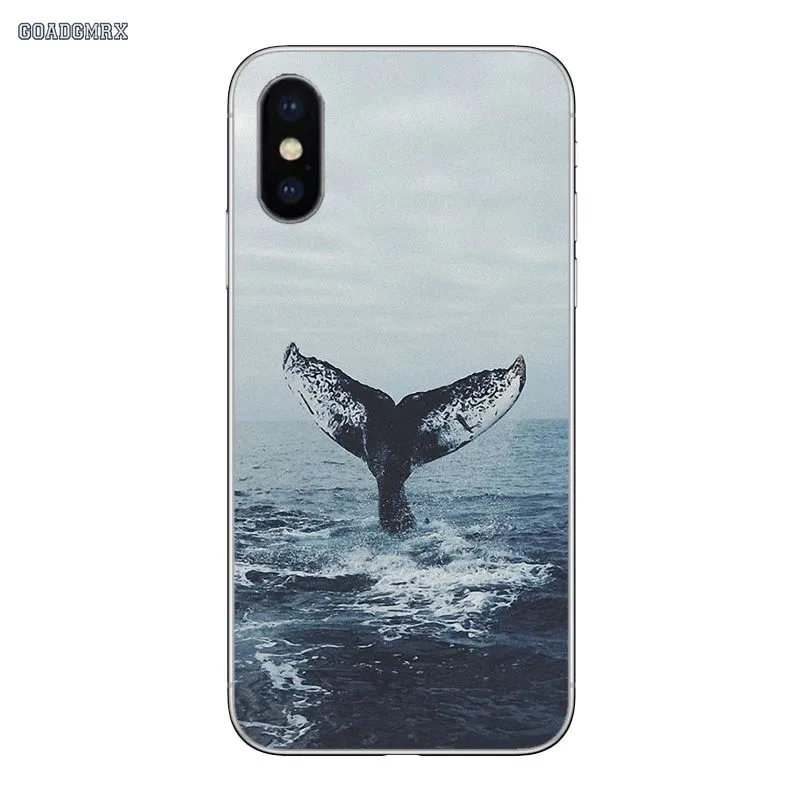 image 8 For iPhone 11 X XR XS Pro MAX 4 4S 5 5S SE 5C 6 6S 7 8 Plus Killer Whale Orca Soft Transparent Cases Covers - Цвет: image 8