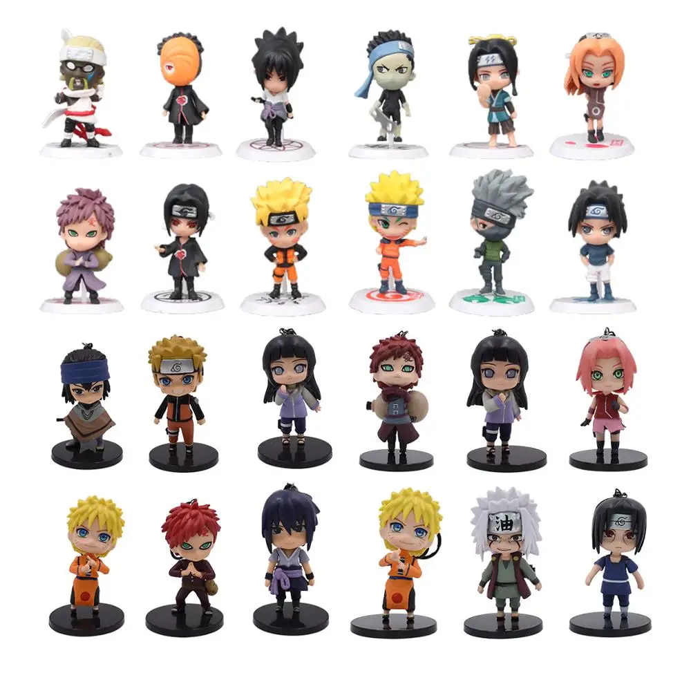 

6pcs/lot 8-10cm Anime Naruto Action PVC Figure Toy Sasuke Kakashi Sakura Gaara Itachi Obito Madara Mini Model Doll for Children