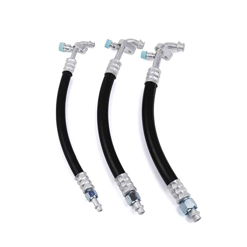 #6 #8 #10 Thick Wall Ac Hose Assembly R134A 90 Barb Fitting Nut With Service Port Compressor Radiator Hose A/C Gas Pipe