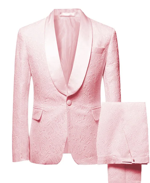 Белый цвет слоновой кости шаль воротник мужские костюмы 2 шт. Slim Fit костюм мужской пиджак жениха смокинги для свадебного платья вечернее(Блейзер+ брюки+ галстук - Цвет: as the image