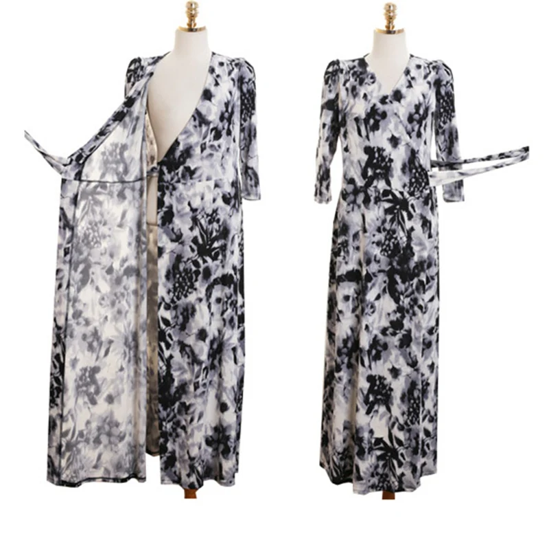 FANIECES платье с v-образным вырезом и леопардовым принтом для женщин; сезон лето-осень; Модные Длинные Вечерние Платья-макси в Корейском стиле; элегантные платья; vestidos de festa