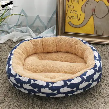 

Soft Round Pet Dog Bed Washable For Cat Cot Nest Gifts Non-slip Pet House Dog Cushion Short Plush Mats Lounger Sofas