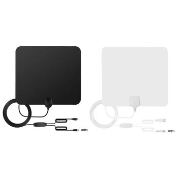 

TV Antenna Indoor HD Digital TV Antenna with 80 Miles Long Range Amplifier HDTV Signal Booster Upgraded Version-10ft Coax Cable