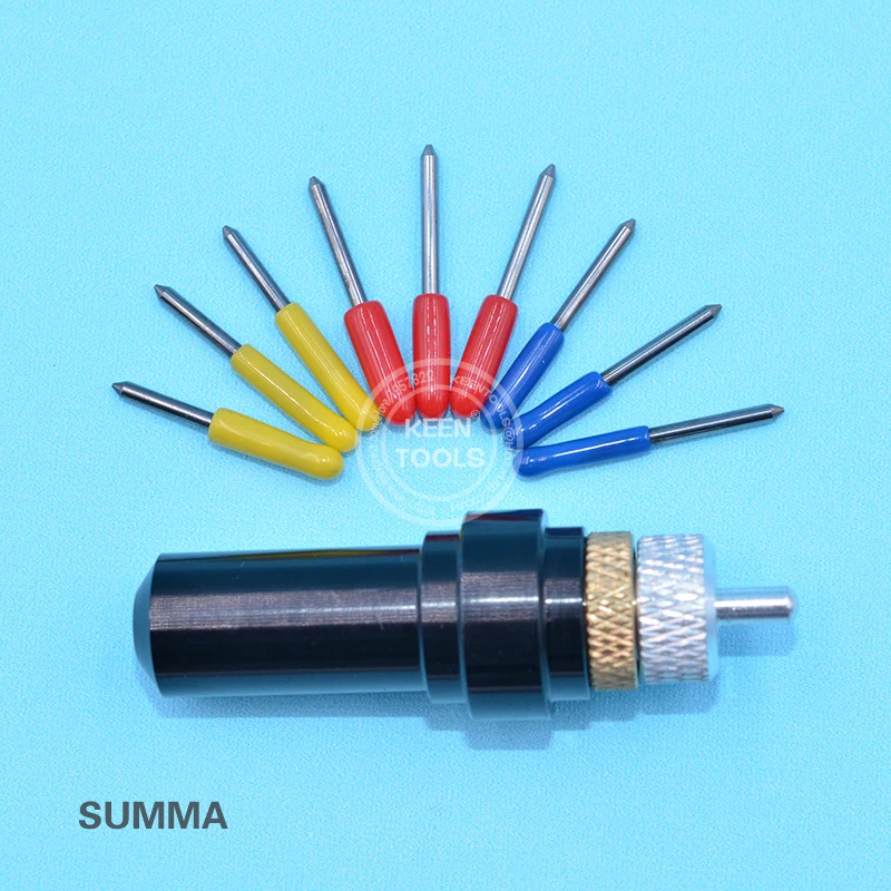 

1Pcs Summa Blade Holder+9Pcs 30 45 60 Degree Tungsten Cutting Plotter Tools Vinyl Cutter Knife AA Series