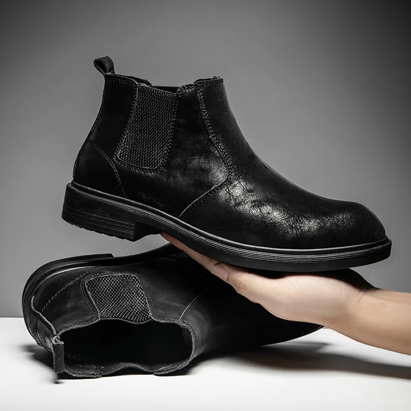 Tanie Chelsea Boots mężczyźni 2021 nowe ciepłe buty zimowe sklep