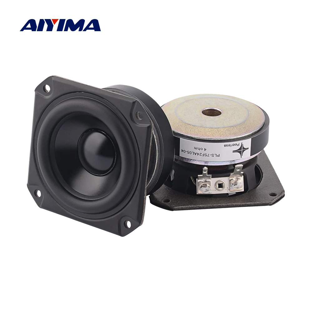 AIYIMA 2Pcs 3 pollici Full Range Speaker Driver 4 Ohm 40W altoparlante da scaffale altoparlante Home Theater