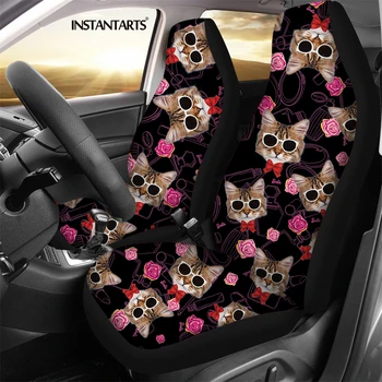

INSTANTARTS Universal Cute 3D Cat Pattern Car Seat Cover Elastic Auto Seat Cushion Protector Cover For Car Interior Accessories