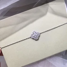 Роскошные брендовые сильные массивные микро Полые Цветы медь инкрустация циркония браслеты для женщин