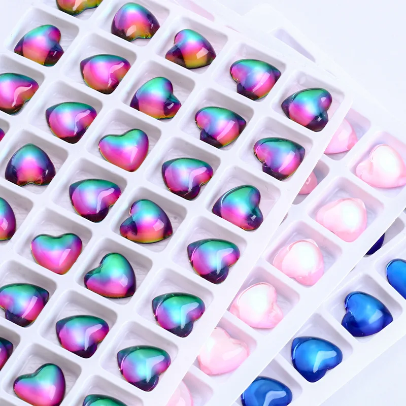 

Heart Crystal Clear 3D Nail Art Rhinestones DIY Non Hotfix Flatback Acrylic Stones For Face Decorations Apparel On Garment DIY