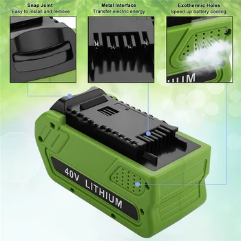

Lithium Battery PCB Protection Circuit Board Replacement Battery Plastic Case for Greenworks 40V Lawn Mower Tool Repair Part