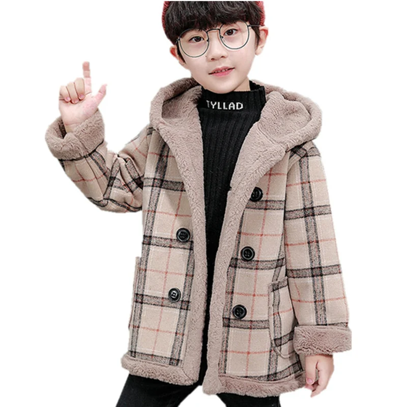 Kids Boys Denim Jacket Fleece Sleeves & Hood Fashion Jackets Coat Age 2-13 Years