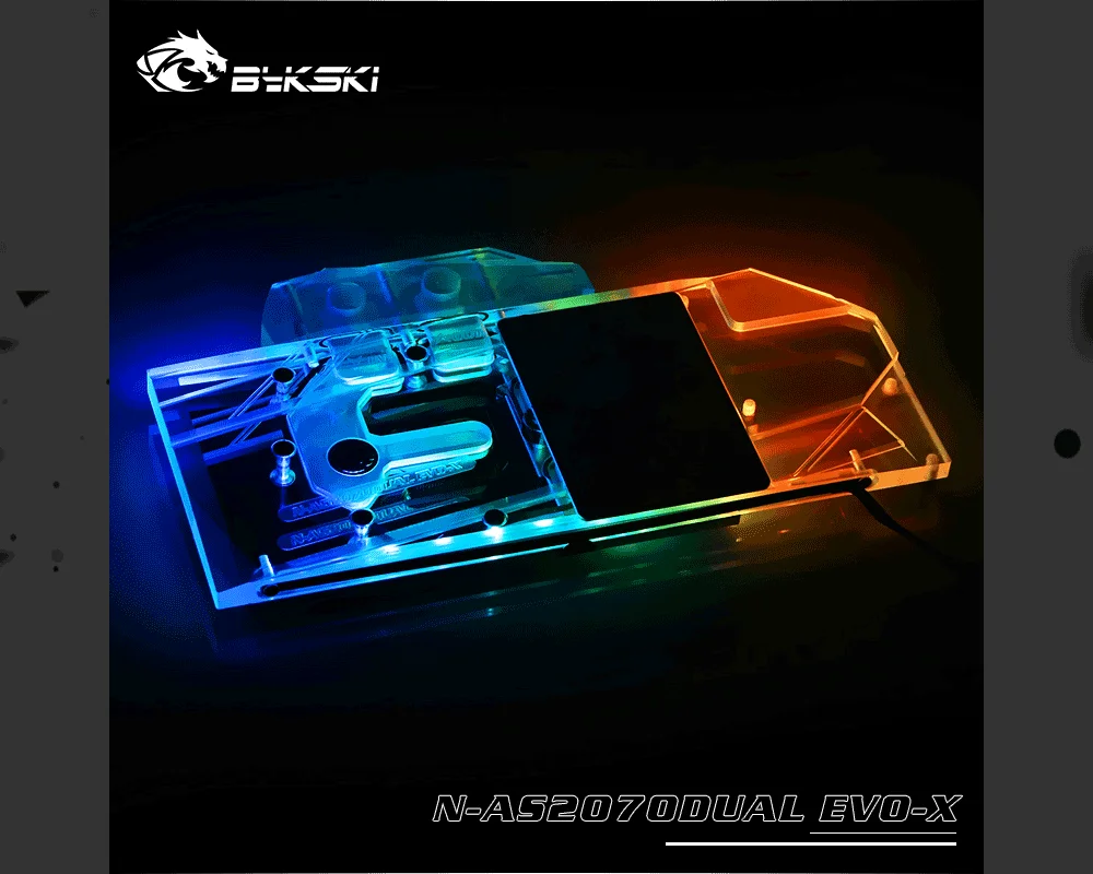 Bykski N-AS2070DUAL EVO-X, Full Cover Graphics Card Water Cooling Block,For Asus Dual RTX2070 O8G EVO  