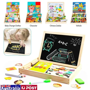 

1-2-3 Year Old Children's Wooden Magnetic Puzzle Intellectual Development Toy Three-dimensional Puzzle