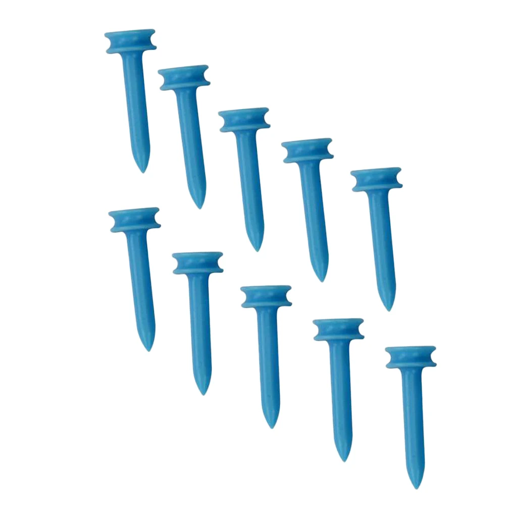 10 Pieces Plastic Novelty Anti-Slice Golf Tees Pulley Tees Divot Tools Red