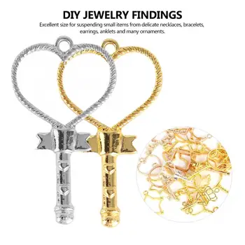 

Gold Hollow Key Frame Charms Pendant DIY Handmade Jewelry Findings Handwork Accessories Metal Gold Color Frame Charms b
