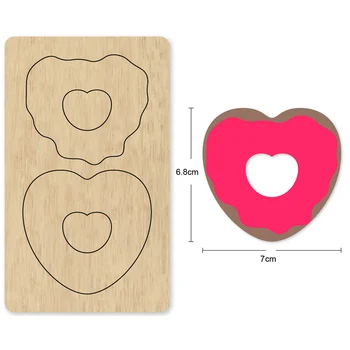 

Customized dies Heart Donuts cutting dies 2020 new die cut &wooden dies Suitable for common die cutting machines on the market
