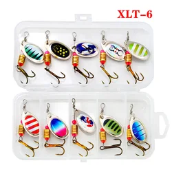 Fishing Lure Spoonbait Kit with Tackle Boxes - Set of 10 Premium Metal Spinner and Crankbaits - 10PCS-Set (Style B)