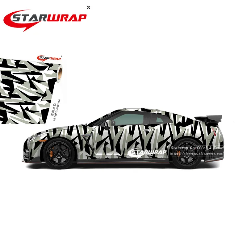 Звезда обертывание Jumbo Camo для салона автомобиля или грузовика тело зеркало заднего вида наклейка камуфляжная Виниловая пленка обертывание воздушный пузырь ПВХ наклейки бомба