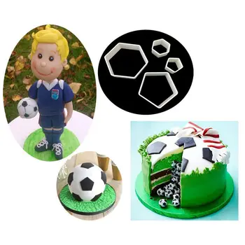 

New The Easiest Football Cookie Ever Cutter Set - 4 Size - Stadium player, world cup master chart, cake decoration fondant mold