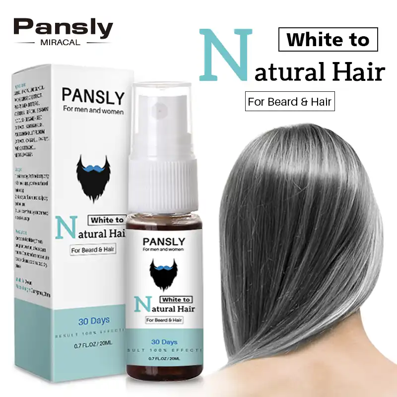 Pansly Restore White Beard Hair To Natural Color Spray Unisex