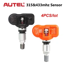 4 шт. AUTEL MX-sensor 433 МГц 315 МГц программируемый универсальный датчик давления в шинах s пресс для шин TPMS инструменты Cloneable Relearn