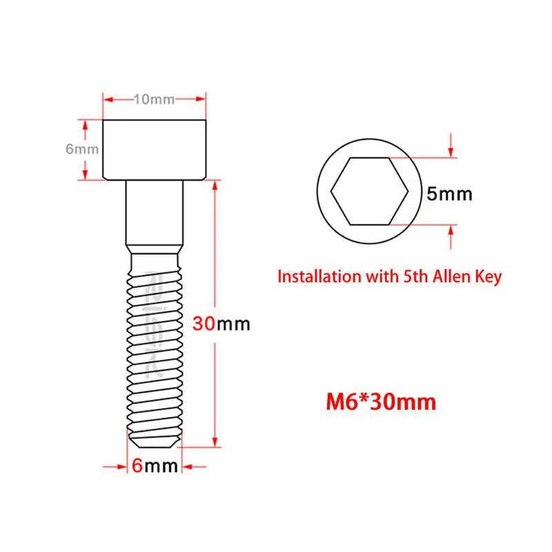 M6X30mm титановые болты для MTB велосипедная Колонка гарнитура стволовая крышка болт велосипед винт золото